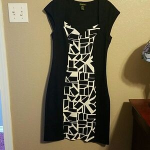 Elegant Black and White Dress